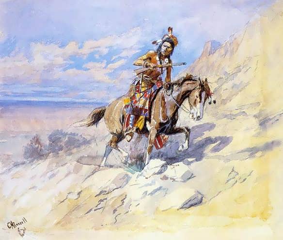 CharlesMarionRussell-IndianonHorseback