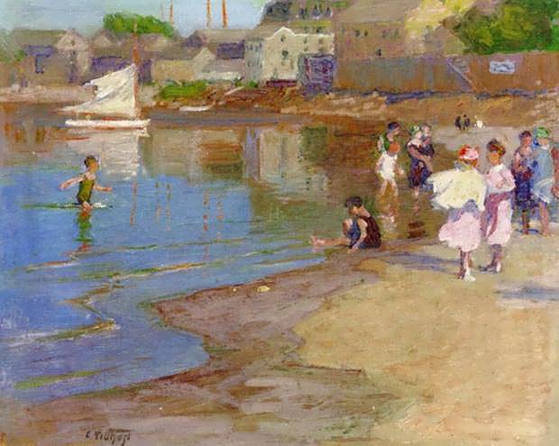 EdwardPotthast-ChildrenPlayingattheBeach1