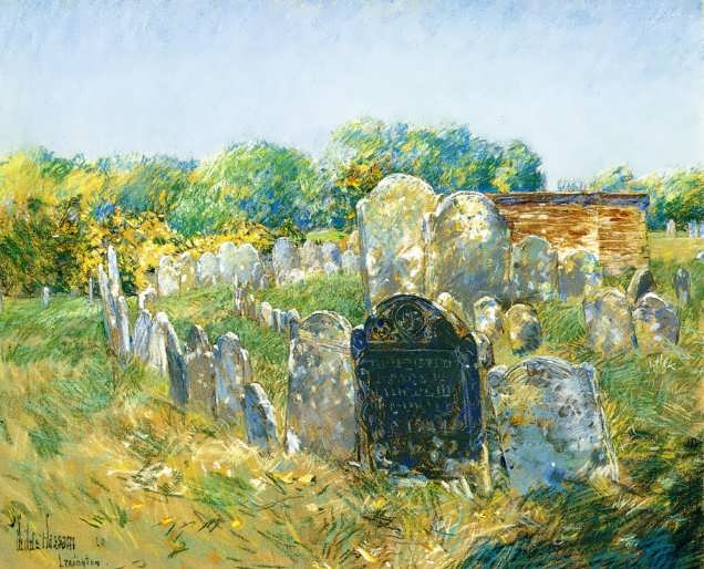 FrederickChildeHassam-ColonialGraveyardatLexington