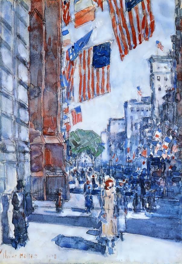 FrederickChildeHassam-FlagsFifthAvenue