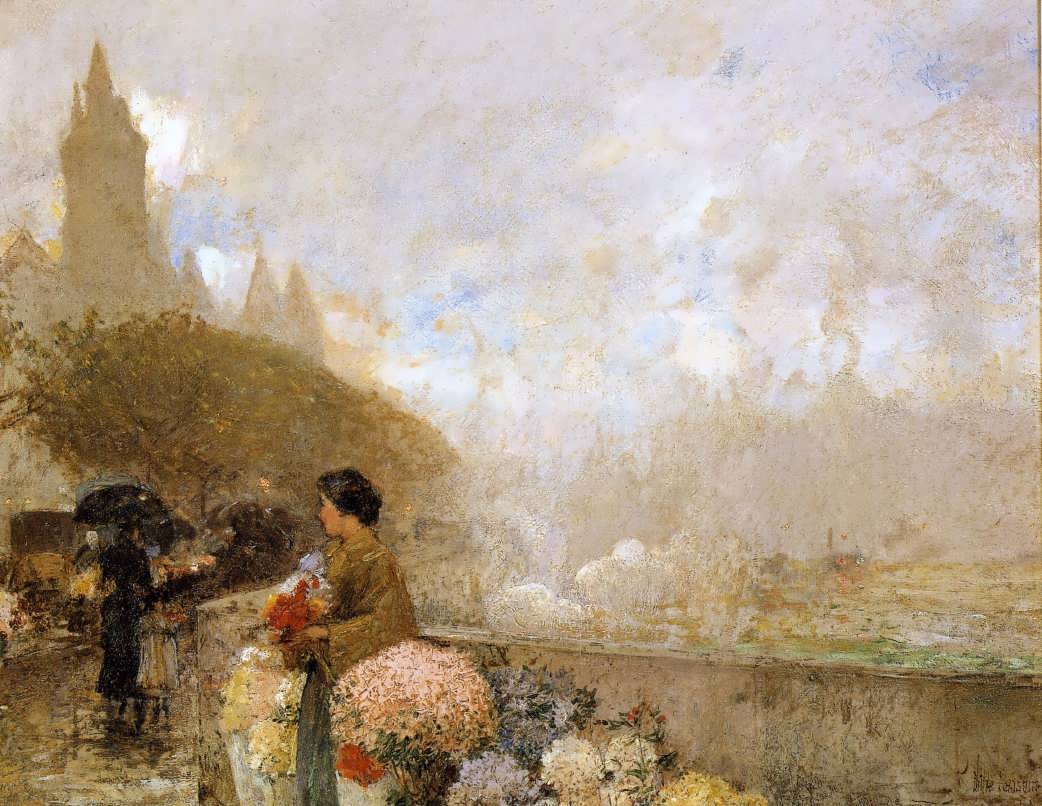 FrederickChildeHassam-FlowerGirlbytheSeineParis