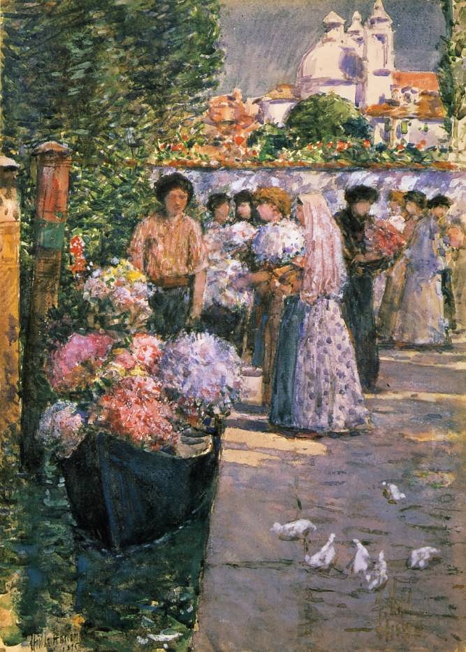 FrederickChildeHassam-FlowerMarket