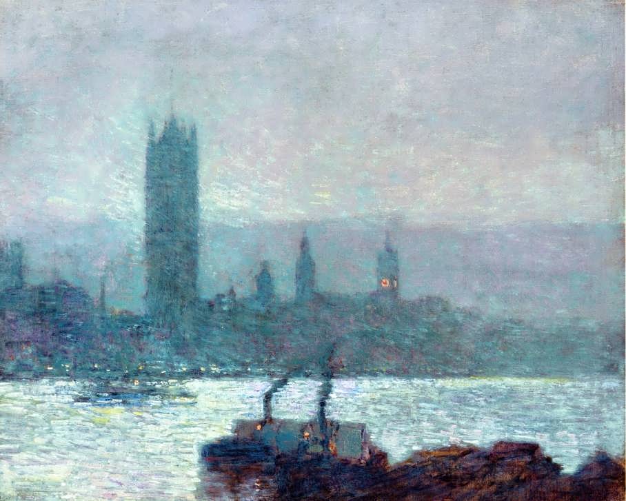 FrederickChildeHassam-HousesofParliamentEarlyEvening