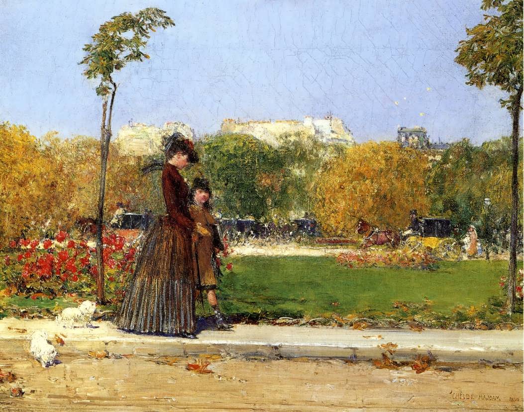 FrederickChildeHassam-IntheParkParis