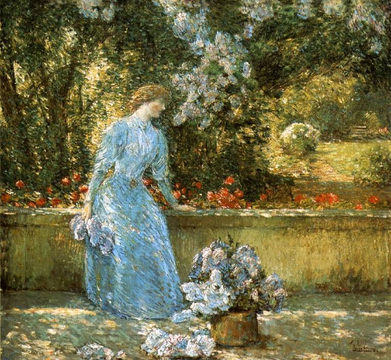 FrederickChildeHassam-LadyintheParkakaIntheGarden