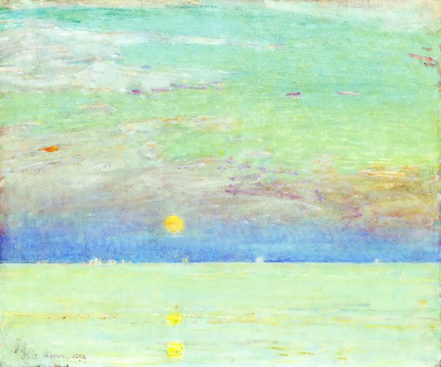 FrederickChildeHassam-MoonriseatSunset