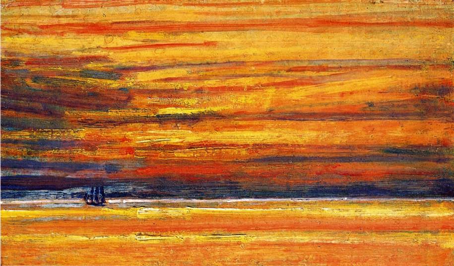 FrederickChildeHassam-SailingVesselatSeaSunset