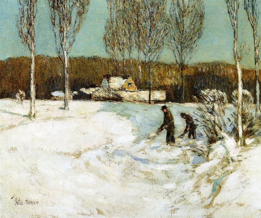 FrederickChildeHassam-ShovelingSnowNewEngland