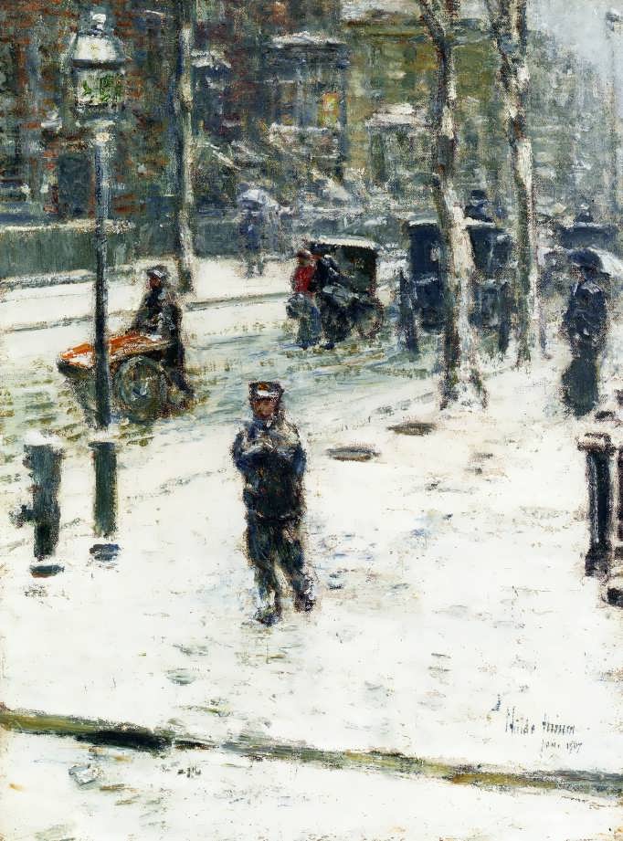 FrederickChildeHassam-SnowStormFifthAvenueNewYork