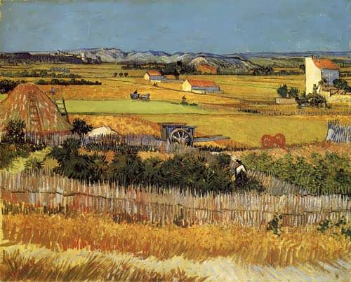 Gogh-HarvestLandscapewithBlueCart1