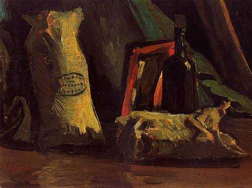 Gogh-StillLifewithTwoSacksandaBottle1