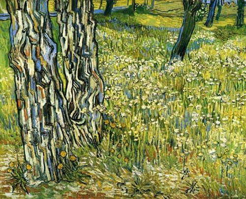 Gogh-TreeTrunksintheGrass