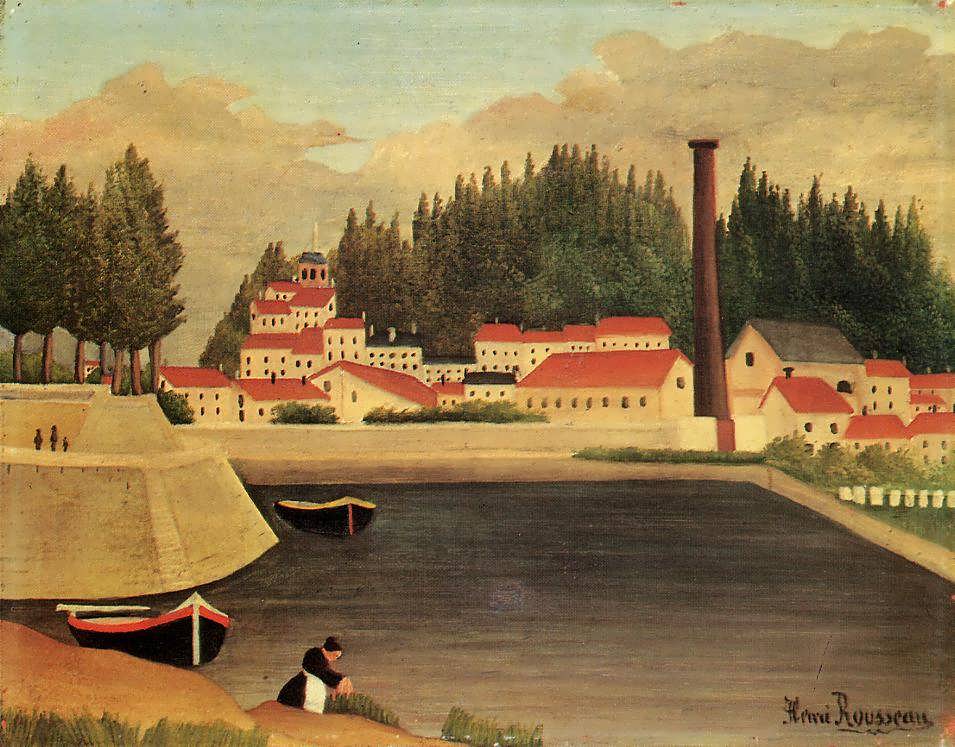 HenriRousseau-VillagenearaFactory1