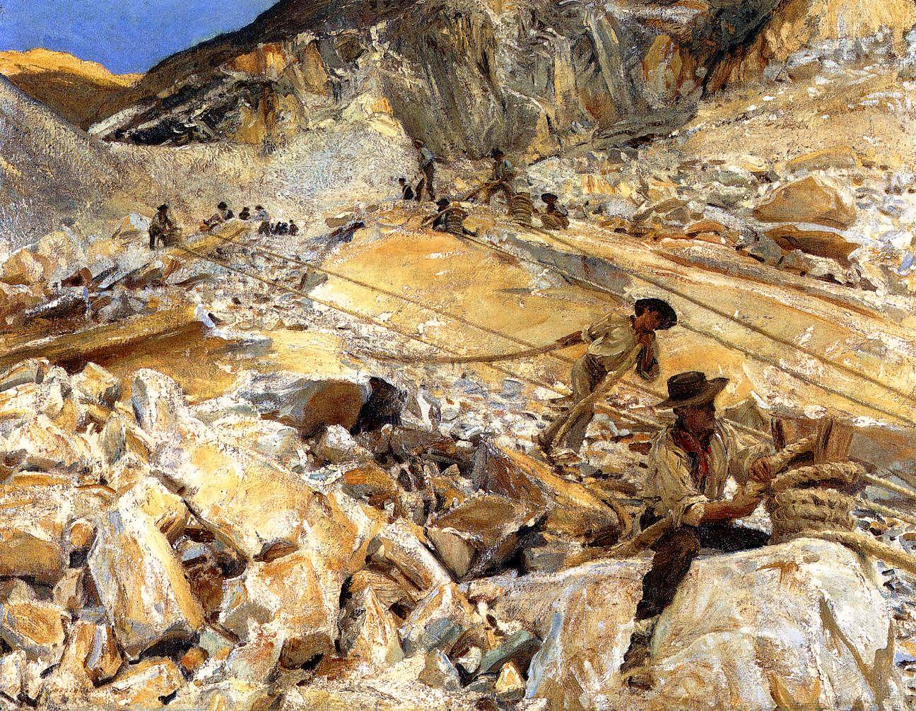 JohnSingerSargent-BringingDownMarblefromtheQuarriestoCarrara