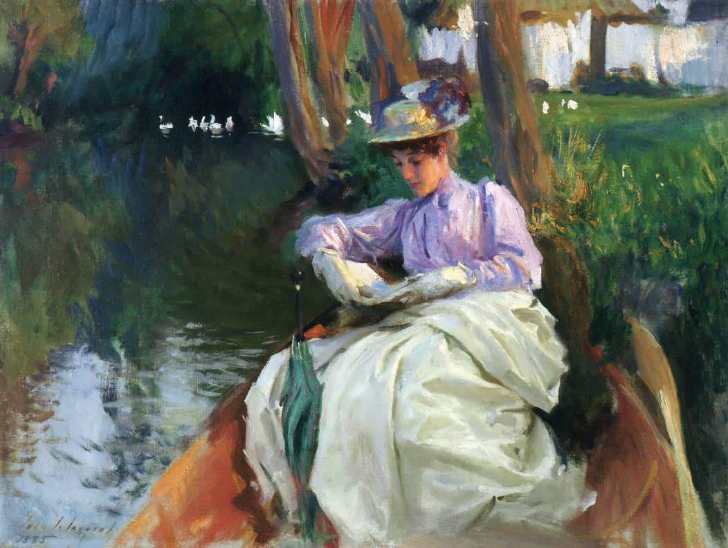 JohnSingerSargent-BytheRiverakaFemmeenBarque