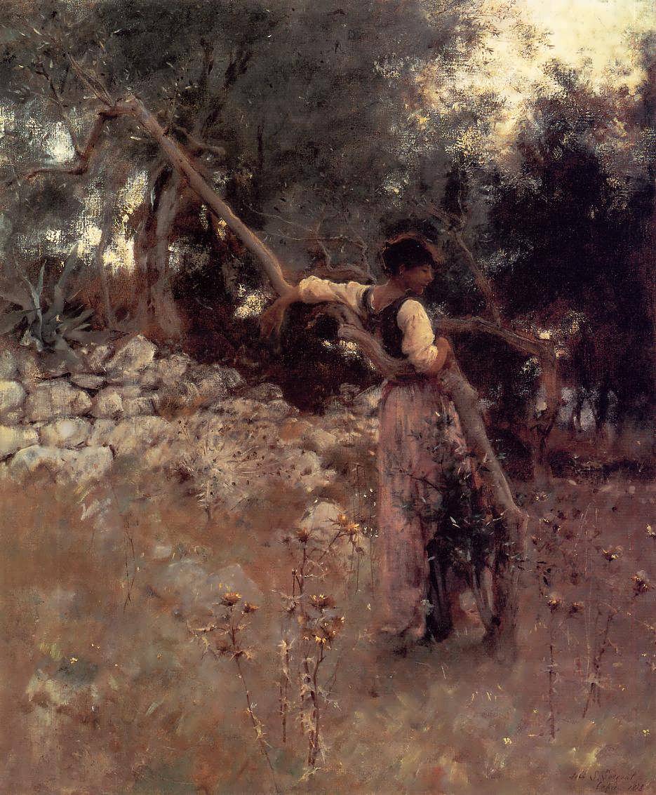 JohnSingerSargent-CapriGirlakaAmongtheOliveTreesCapri