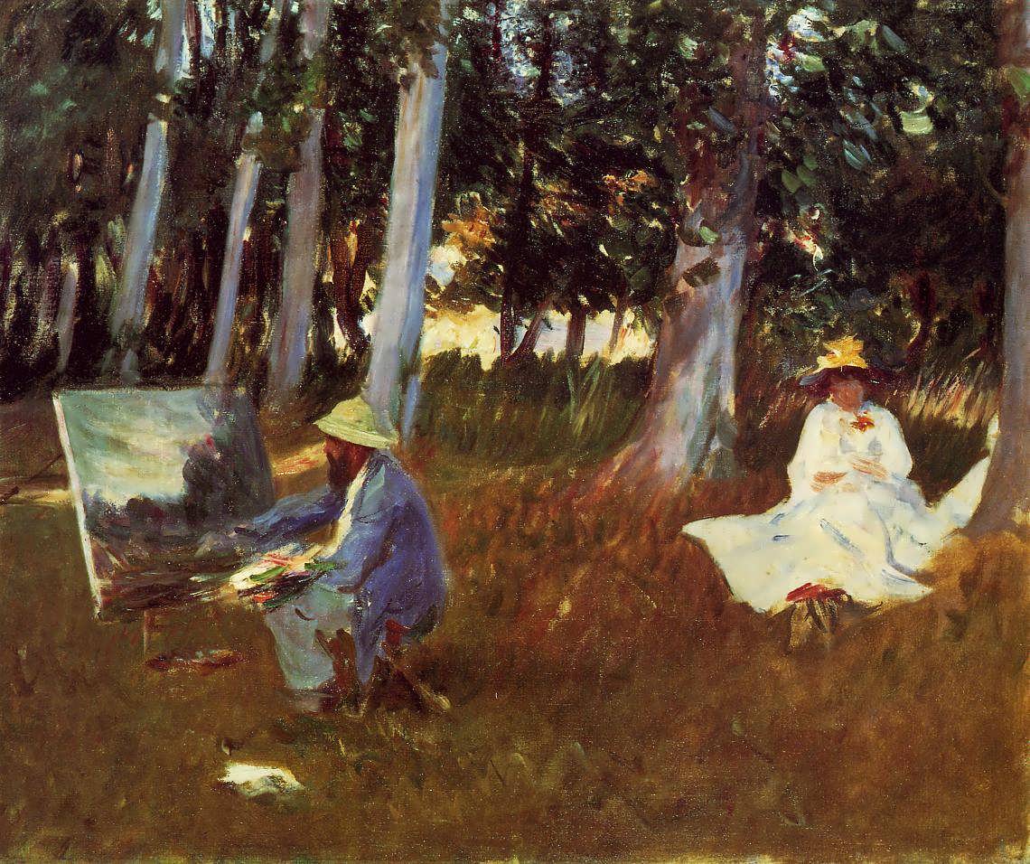 JohnSingerSargent-ClaudeMonetPaintingbytheEdgeoftheWoods