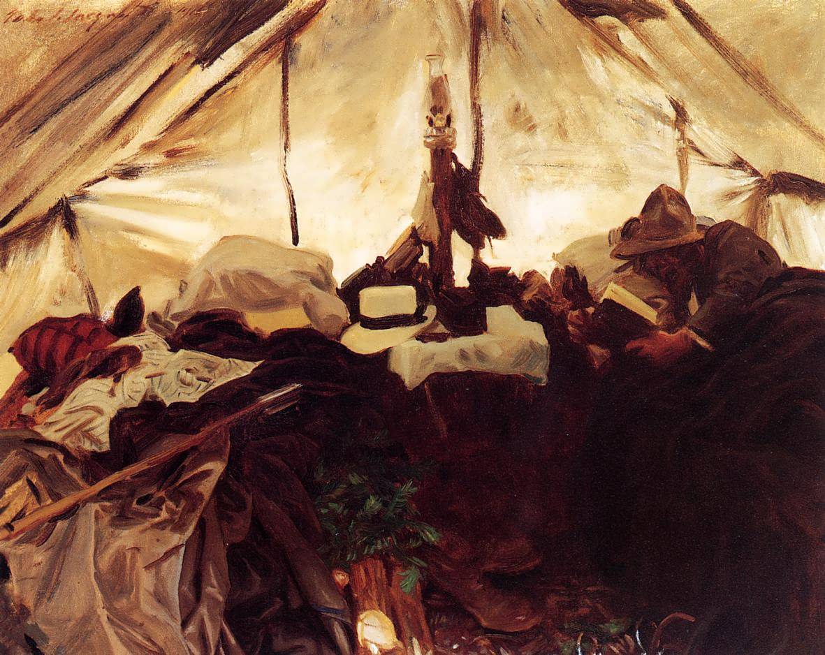 JohnSingerSargent-InsideaTentintheCanadianRockies