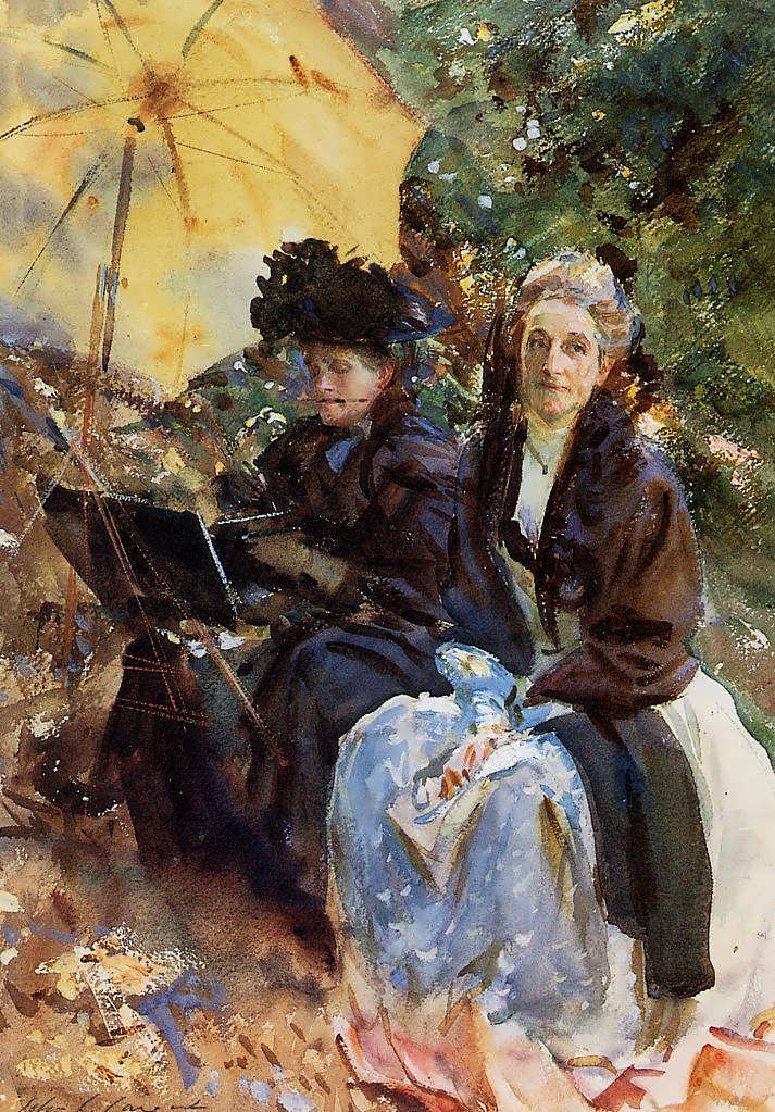 JohnSingerSargent-MissWedewoodandMissSargentSketching