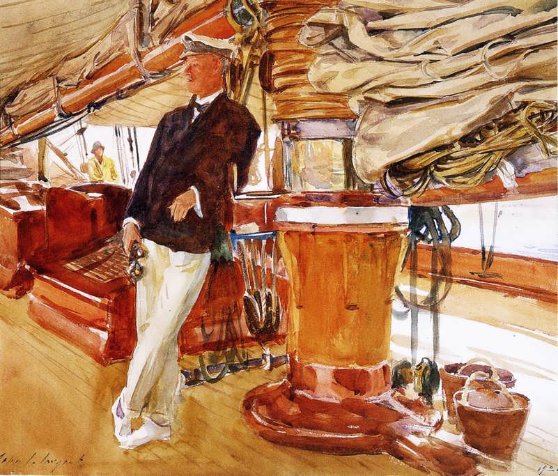 JohnSingerSargent-OntheDeckoftheYachtConstellation