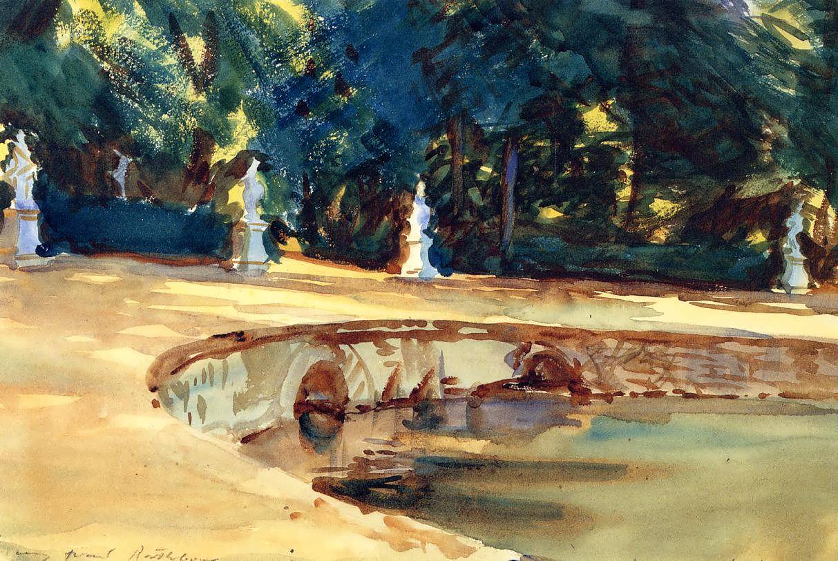 JohnSingerSargent-PoolintheGardenofLaGranja