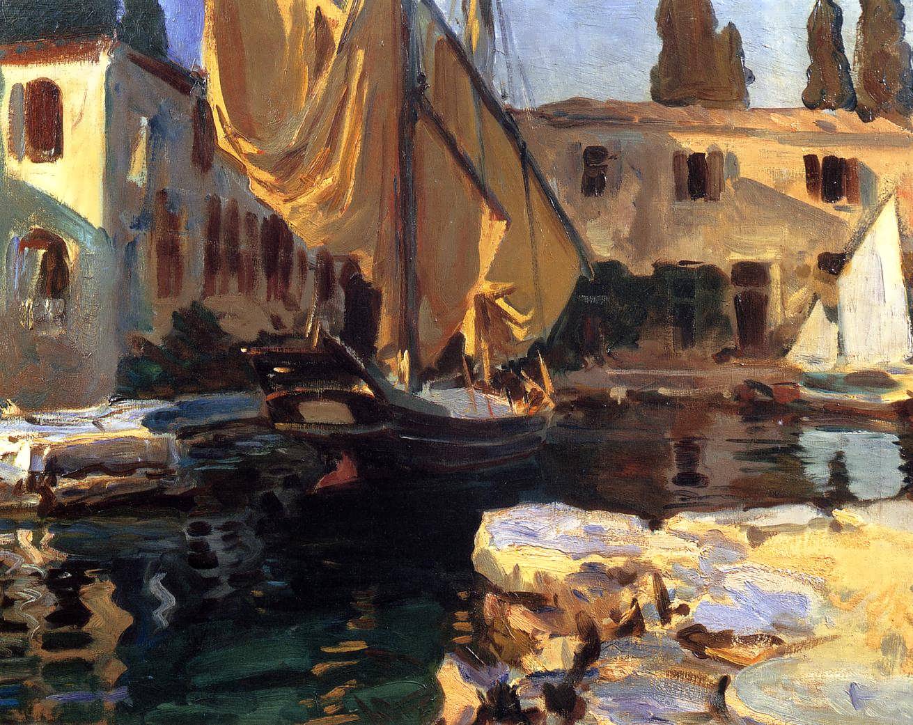 JohnSingerSargent-SanVigilioABoatwithGoldenSail