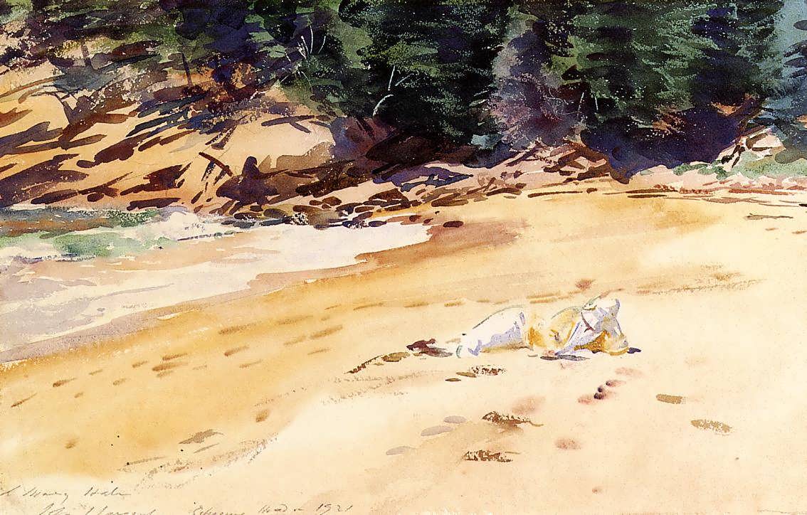 JohnSingerSargent-SandBeachSchoonerHeadMaine