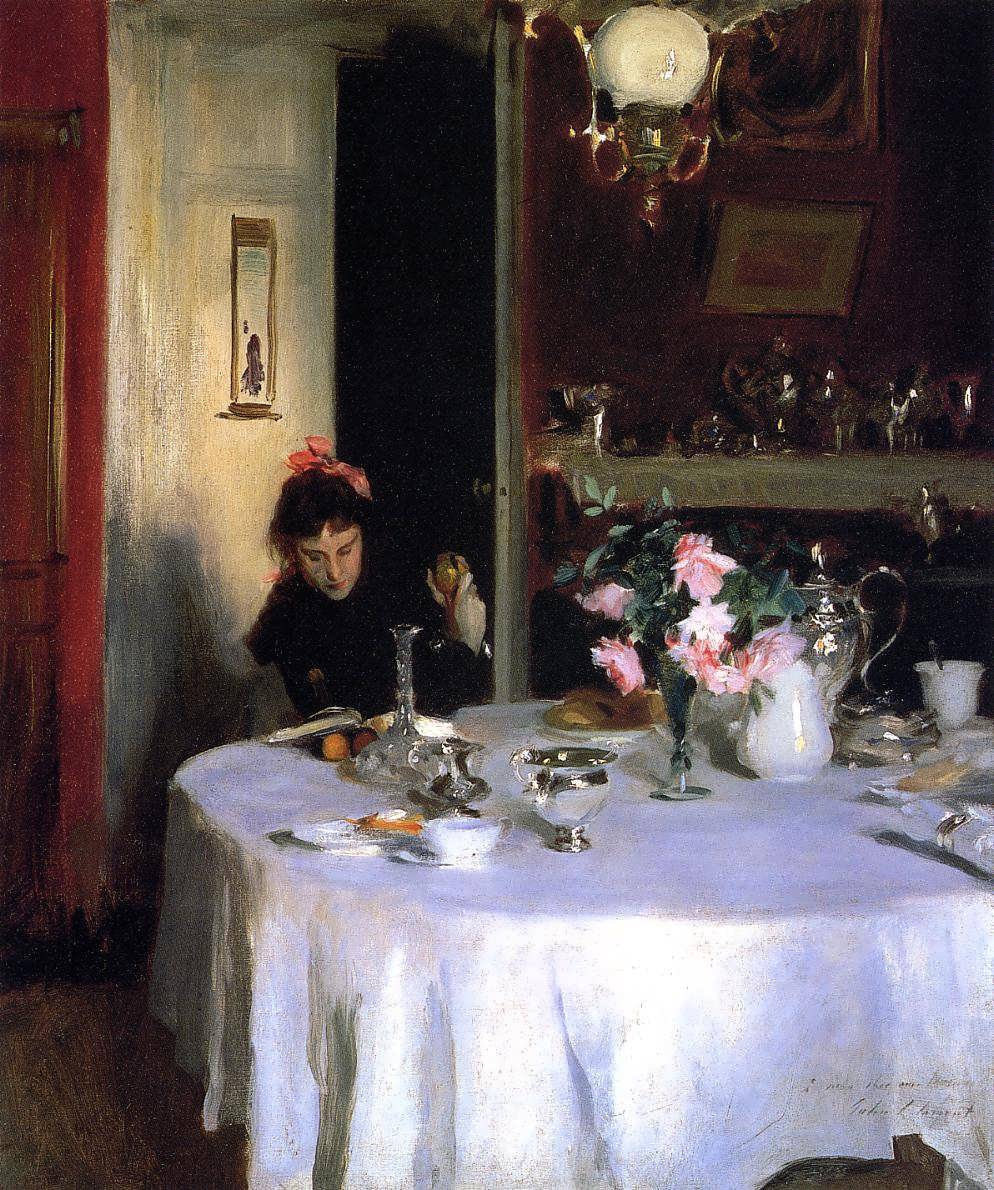 JohnSingerSargent-TheBreakfastTableakaVioletSargent