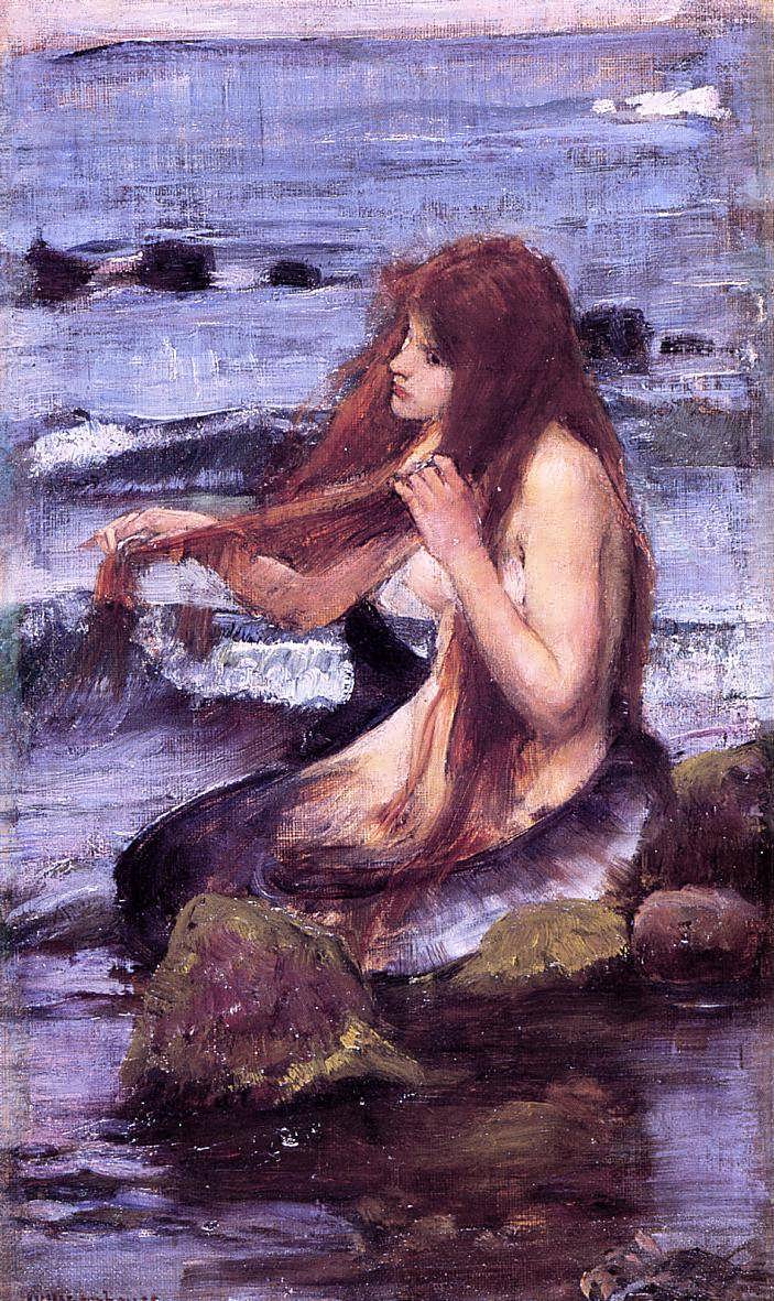 JohnWilliamWaterhouse-SketchforAMermaid1