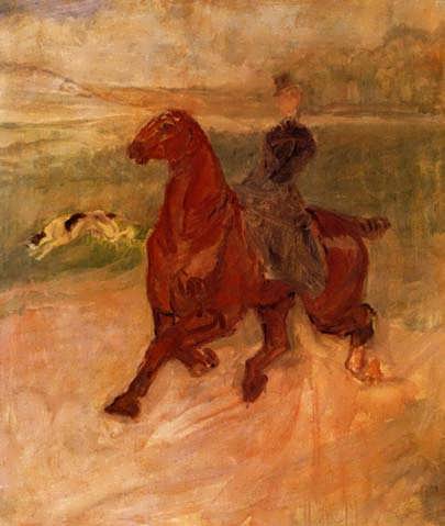 Lautrec-HorsewomanandDog1