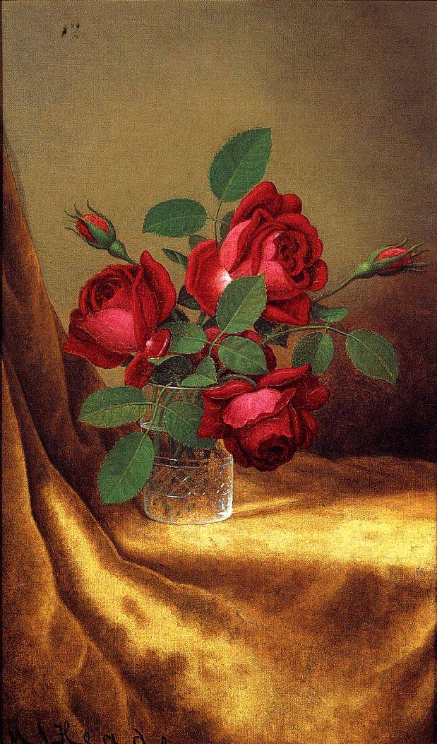 MartinJohnsonHeade-RedRosesinaCrystalGoblet