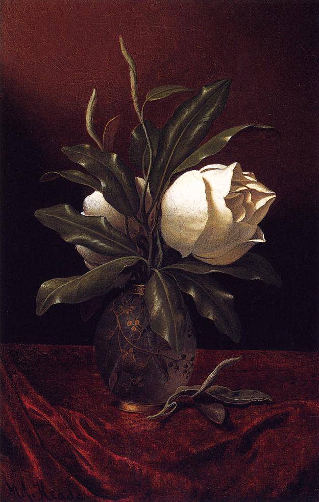 MartinJohnsonHeade-TwoMagnoliaBlossomsinaGlassVase1