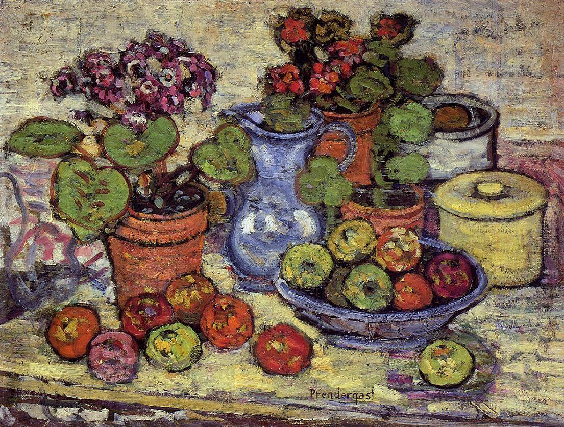 MauricePrendergast-CinerariasandFruit1