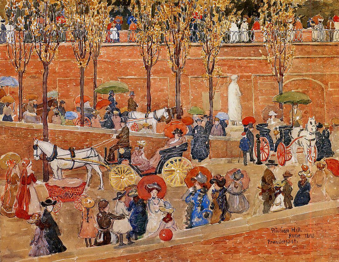 MauricePrendergast-PincianHillRomeakaAfternoonPincianHill