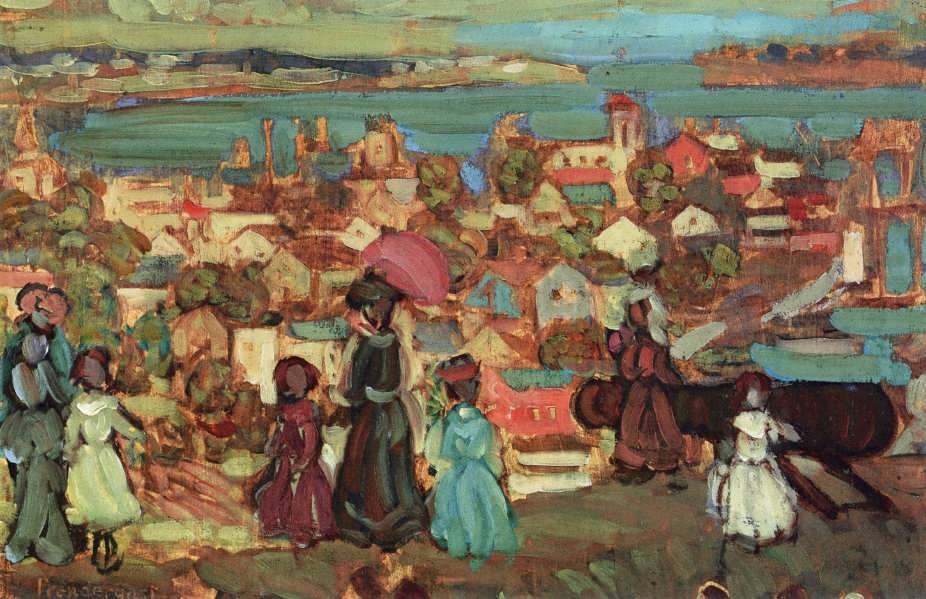 MauricePrendergast-VillagebytheSea1