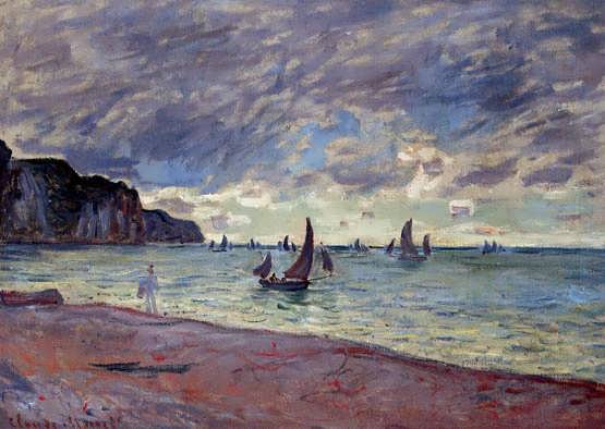 Monet-FishingBoatsbytheBeachandtheCliffsofPourville1