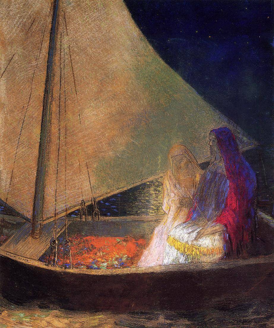 OdilonRedon-BoatwithTwoFigures1