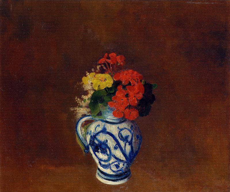 OdilonRedon-FlowersinaVasewithBlueDecoration1