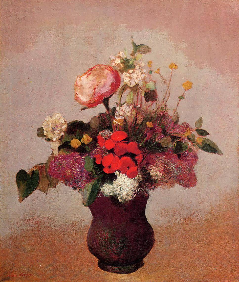 OdilonRedon-FlowersinaaBrownVase1