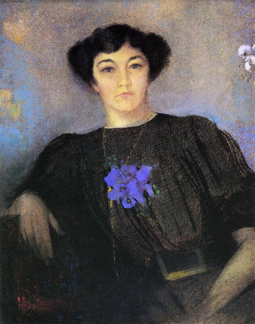 OdilonRedon-PortraitofMadameGustaveFayet