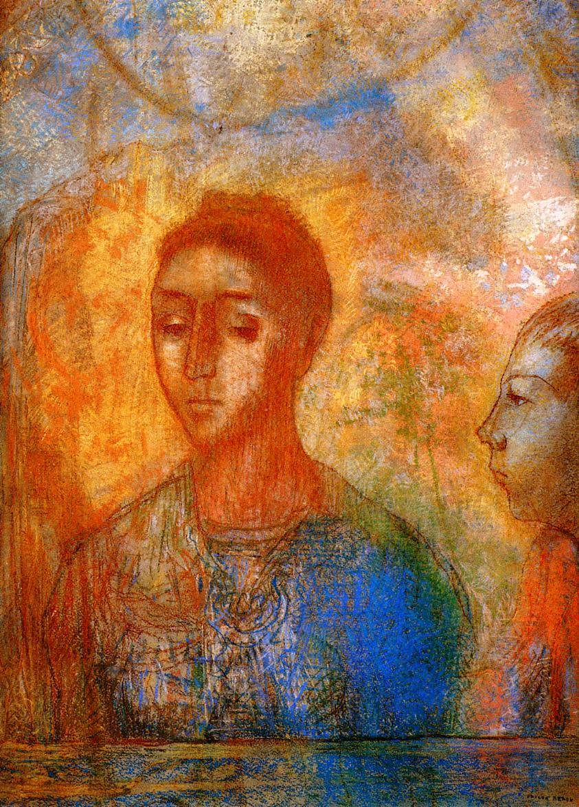 OdilonRedon-PortraitofMadameRedonwithAri