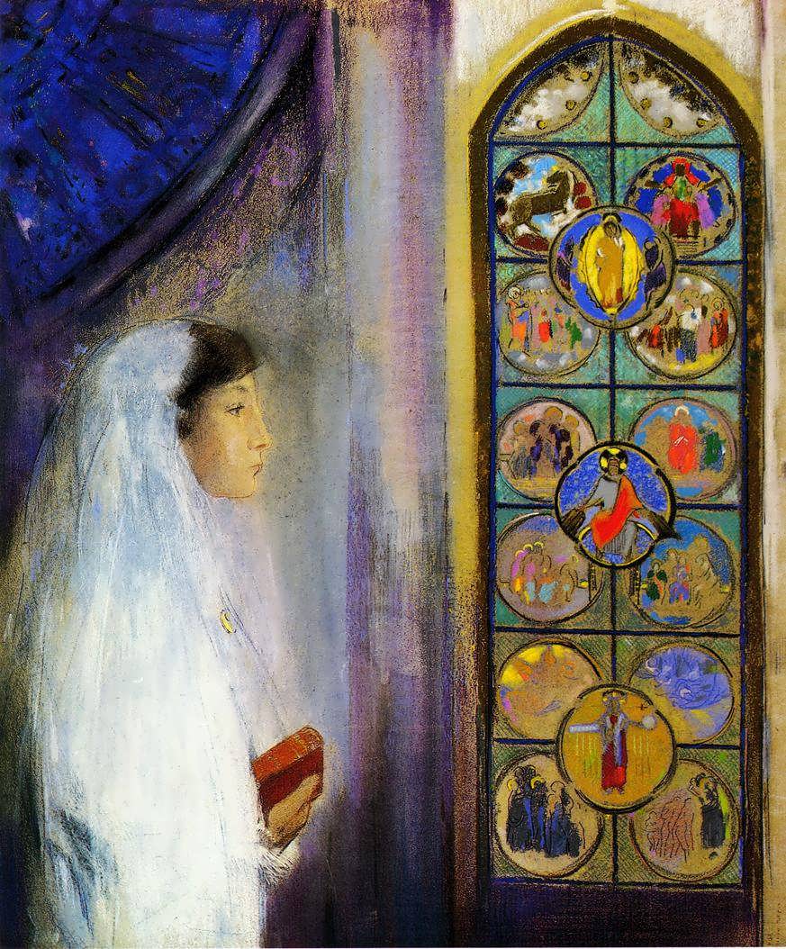 OdilonRedon-PortraitofSimoneFayetinHolyCommunion