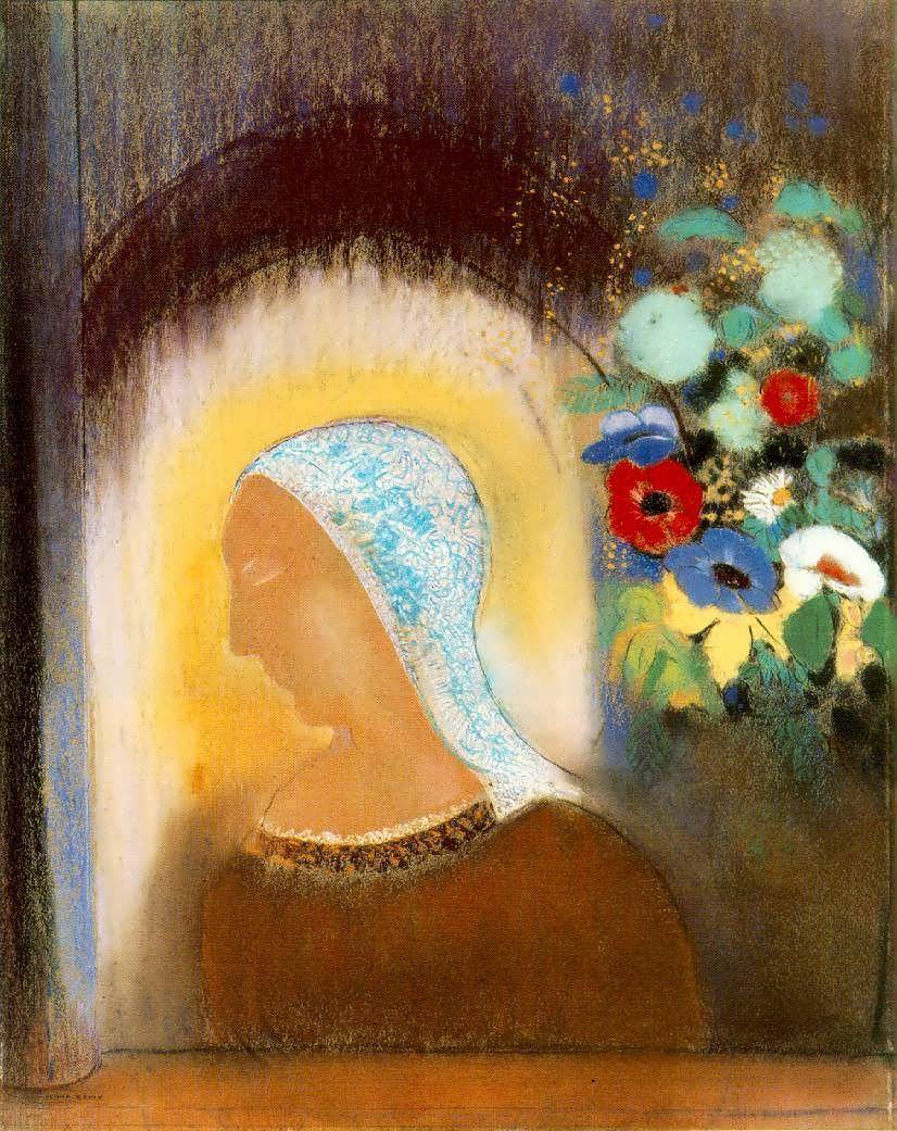 OdilonRedon-ProfileandFlowers