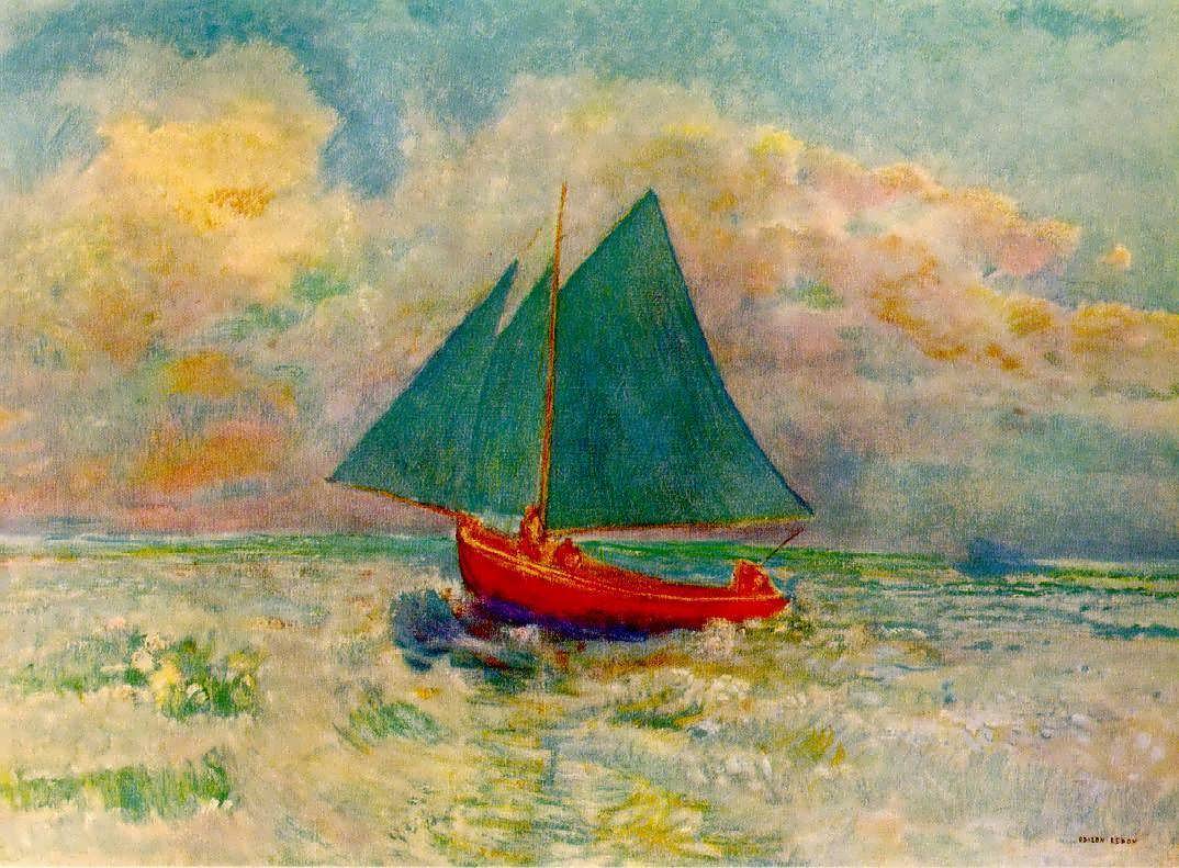 OdilonRedon-RedBoatwithBlueSails1