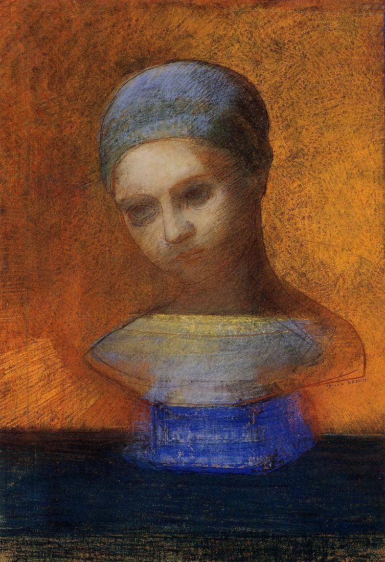 OdilonRedon-SmallBustofaYoungGirl