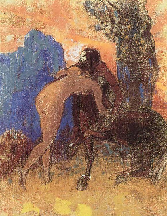 OdilonRedon-StrugglebetweenWomanandCentaur