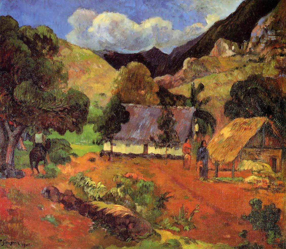 PaulGauguin-LandscapewithThreeFigures1