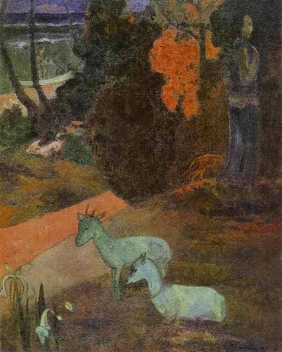 PaulGauguin-LandscapewithTwoGoats1