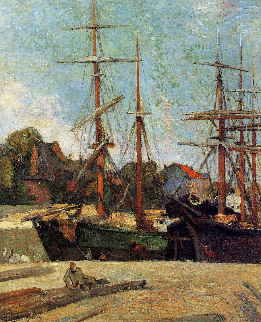 PaulGauguin-SchoonerandThree-Master1