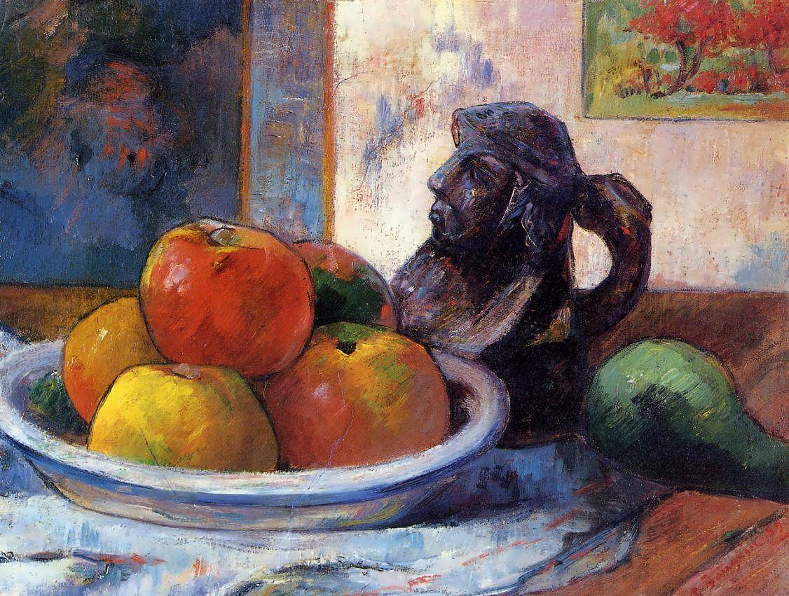 PaulGauguin-StillLifewithApplesPearandCeramicPortraitJug